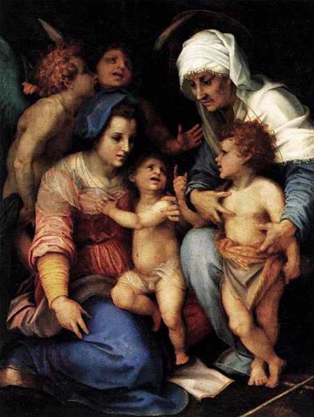 Andrea del Sarto Madonna and Child with St Elisabeth, the Infant St John, and Two Angels